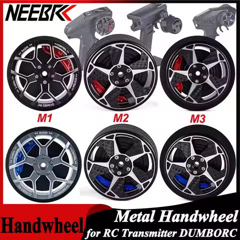 DUMBORC Metal/Plastic Handwheel Transmitter Direction Steering Wheel with Brake Pad Sponge Cover for