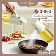 【READY STOCK】HAHO Oil Spray 2in1 E Auto Flip Open Bottle Dispenser Oil Spray Bottle Air Fryer High P