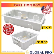 PVC 3”X 3”/3”X 7” Partition Box/Single Gang Partition Box For Electric Switches & Socket Conceal Bas