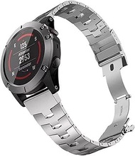 GANYUU Quick Fit Titanium Alloy+Stainless Steel Watchband For Garmin Fenix 7X 7/6 6X Pro 5X Plus Str