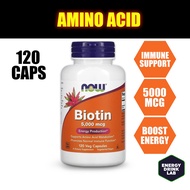 Biotin 5000mcg energy production 120 Caps Now Foods