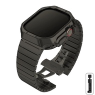 สายเหล็กสแตนเลส + สายเคสสำหรับ Apple Watch 49มม. 44มม. 41/45มม. 38/42มม. 40มม. Tpu เกราะฝาครอบ Iwatch ซีรีส์ Ultra 8 7 6 5 4 Se