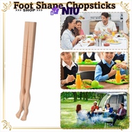 NIU 1pair Foot Shape Chopsticks, 22cm Lightweight Toe-Shaped Chopsticks, Funny Easy-to-Use Soles of 