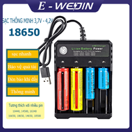 Bộ Sạc Pin 18650 - 04U / 02U Tự ngắt thông minh và có đèn báo khi đầy BMAX  2 khe hoặc 4 Khe sạc cao