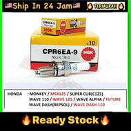 CPR6EA-9 NGK SPARK PLUG Honda DASH125 / WAVE125 / WAve110 / Wave Alpha Dash110 Future Dash 110 Wave1