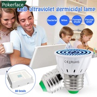 POKERFACE Germicidal Light UVC Lamp Sterilizer LED UV Desinfection Lamp Ultraviolet Light Bulb MR 80