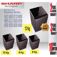 2020 " SHARP " -Sepenuhnya Auto 8 untuk 12Kg- Siri Premium-Mesin Basuh