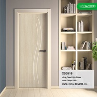Changdee ประตู ECO LEOWOOD ประตูไม้เคลือบเมลามีน DoorX Silver ลาย 3 ขนาด 80x200 ซม. สีแทงโก้