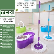Steel Spin Mop with Free 1 Mop Head