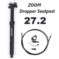 ZOOM 27.2mm Dropper Seatpost 27 2 Height Adjustable Internal Routing 80mm Travel