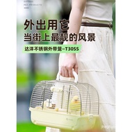 Dayang Parrot Cage304Stainless Steel Portable Parrot Cage Bird Cage Sugar Bird Portable Outdoor Cage