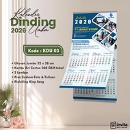 PRINT CUSTOM WALL CALENDAR 2026 - HANGING WALL CALENDAR - ALL PLY KDU CALENDAR