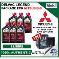 Mobil Delvac Legend 15W-40 6 liters MITSUBISHI MONTERO SPORT , STRADA L300 GEN3 4N14,4N15 Engine Oil