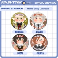 BUNGOU STRAY DOG | Pin Button Anime Bungou Stray dog BSD Chibi Vers | 44mm Anime Pin by kawaiyu