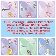 Princess Ariel iPhone 15 Pro Max Full Coverage Camera Protector Alice iPhone 14 Pro Jasmine Camera L