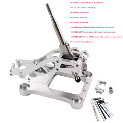 Gear Shift Knob Shifter aluminum upgrade Billet Shifter Box Assembly For 03-07 Accord CL7 CL9 & 04-0