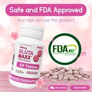 Oswell Gluta Maxx Chewable Tablet for Whitening 400mg 60 Tablets and FDA APPROVED