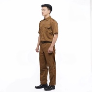 Old Khaki Regional Government Civil Servant Uniform for Men, Civil Servant Uniform, ASN Uniform, Tea