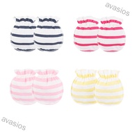 avasios 3 Pairs 0-3 Months Newborn Infant Soft Cotton Gloves Anti-scratch Handguard Glove