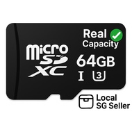 Real Capacity 64GB 128GB Micro SD Memory Card For CCTV TAPO Dash Camera Drone MicroSD reader adapter