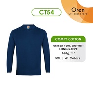Oren Sport CT Comfy Cotton Long Sleeve T-Shirt - Size 5XL CT54