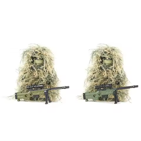 Military All-Terrain Sniper Figures Building Blocks Camouflage Clothing Jungle SWAT Soldier Weapons