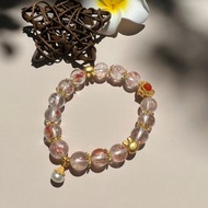 錦鯉膠花設計款水晶手鏈