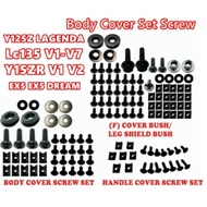 CoverSet Screw Lc135 V1-V7 Y15ZR LAGENDA Y125Z V1 V2 Ex5  Skru BodySet Frame Body Cover Screw Handle