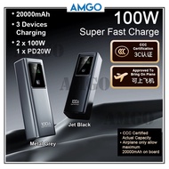 AMGO 3C Certified 3C Certification Powerbank 100W 35W Fast Charging Power Bank PD CCC Powerbank 3C Q