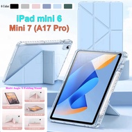 For iPad mini 7 6 8.7" A17 Pro A2995 A2996 A2568 A2568 High End Clear Acrylic With Pen Slot Multi An