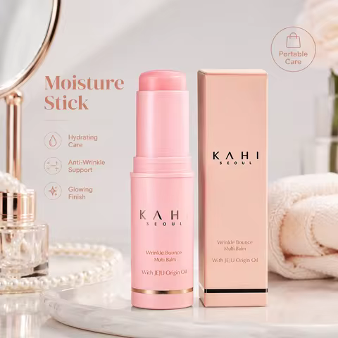 Pink Moisturizer Stick 9g Hydrating Serum Balm Anti Aging Wrinkle Care Repair Dry Skin Portable Face
