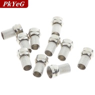 [COD] PkYeG 10 ชิ้น หัวต่อสายอากาศทีวี RG6 F-Type Male Twist-On Coax Coaxial Cable RF Connector Adap