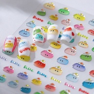 New iron-based technology for thin and transparent materials ins Cute Face Nail Art Stickers, Nail D