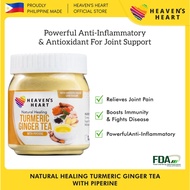 ☎℡FDA APPROVED Heaven's Heart Natural Healing Turmeric Ginger Tea With Piperine 150g (Less Sugar)