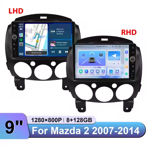 JOYING 9"Car Audio System Head Unit Multimedia Player For Mazda 2 2007-2014 Keep OEM Steering Contro