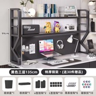 桌面置物架 辦公書桌 多層書架 鐵藝桌上學生電腦桌上收納洞洞板書架（平行進口）（快遞送貨上門）