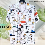 White Doggy H456 Digital Print Hawaiian Shirt