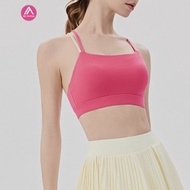 AirActive Yoga Sports Bra for Women Lightweight Padded Vest with Contrast Crisscross Straps