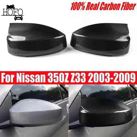 Side Rearview Mirror Caps Cover Trim For Nissan 350Z Z33 2003-2009