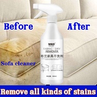 【SG Stock】500ml Fabric Sofa Cleaner, No Wash No Watermark, Fabric Stain Remover, Fabric Cleaner Spra