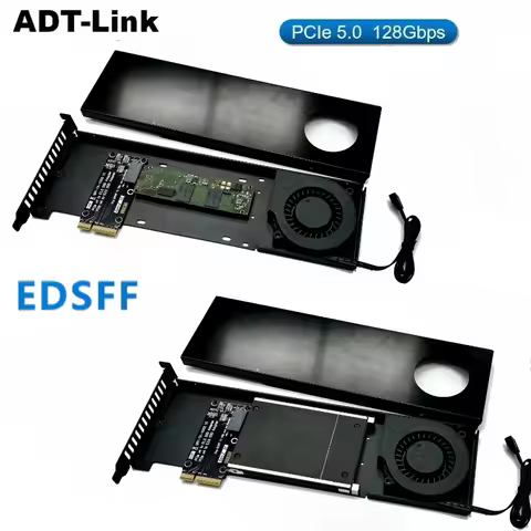 PCIe 5.0 X4 to U.2 U.3 E1.S/E3.S SSD Hard Disk Adapter Card Enclosure PCI-E 4.0 Gen 5/4 4X to E1.S/E