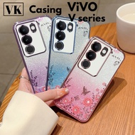 Vivo V29e V29 V27e V27 4G 5G Case Premium TPU Soft New 6D Secret Garden Gloss Gradient Paper With Fl