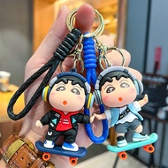 New Keychain Cute Cartoon Anime Characters Doll Toy Fashion 3D Silicone Kids Keyring Gift C056