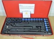 EURO KING TOOLS ชุดบล็อก รมดำ 1/2 (4 หุน)   12  เหลี่ยม 24 ชิ้น แท้ 100%