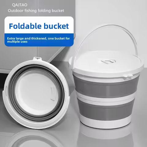 Foldable Water Bucket, Hand-Held Bucket, Portable Integrated Outdoor Fishing Bucket, Large Capacity 