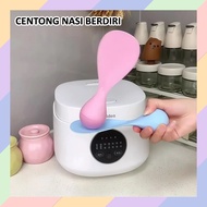 TG82 CONTINUOUS STANDING Rice Ladle Cannot Fall Vegetable Rice Spoon Anti-Fall Dirty Viral Kitchen C