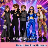 MYLITTLELASS Kids Boys Black Retro 70s Disco Costume Western Style Kids Disco Stage Outfit 3-12Y