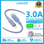 Anker Powerline III Flow, USB C เป็นสายเคเบิล Lightning,สำหรับ12 Pro Max/ 12/11 Pro/x/xs/xr/ 8 Plus