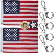 American Flag for Boat 12x18 Inch Small American Flag Made in USA Heavy Duty 210D Nylon Embroidered