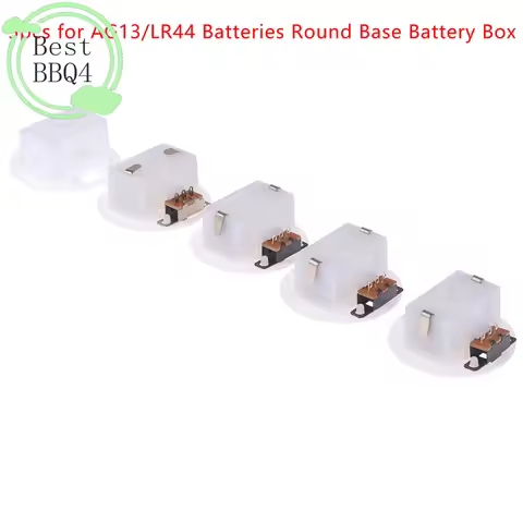 (BBQ4)5Pcs For AG13 With Switch Round Base Battery Box Button Compartment Craft Battery Storage Case